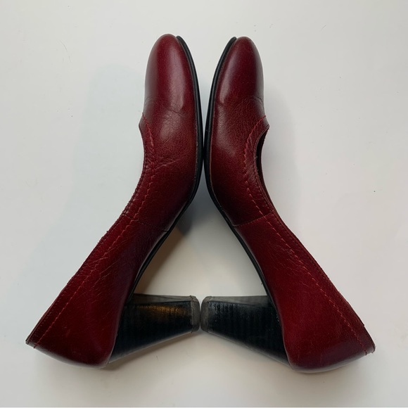 OLI QUATRE Spanish Leather Designer Dark Red Pumps Women’s Heels EU 36 / US 6 - Picture 4 of 10